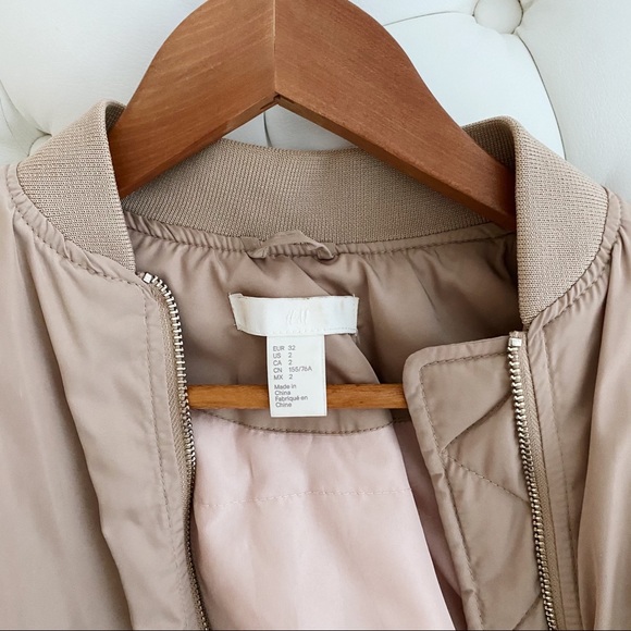 H&M | Women’s Oversized Tan Bomber Jacket - Picture 3 of 3